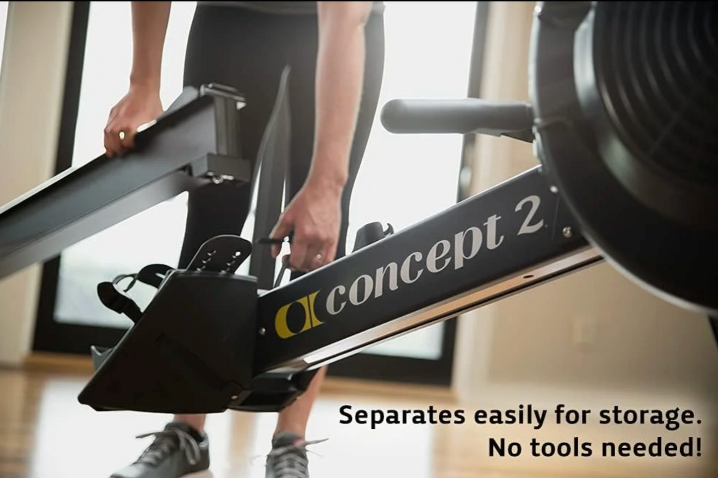 Concept2 RowErg Indoor Rowing Machine – PM5 Monitor, Device Holder, Model D, Adjustable Air Resistance, Easy Storage