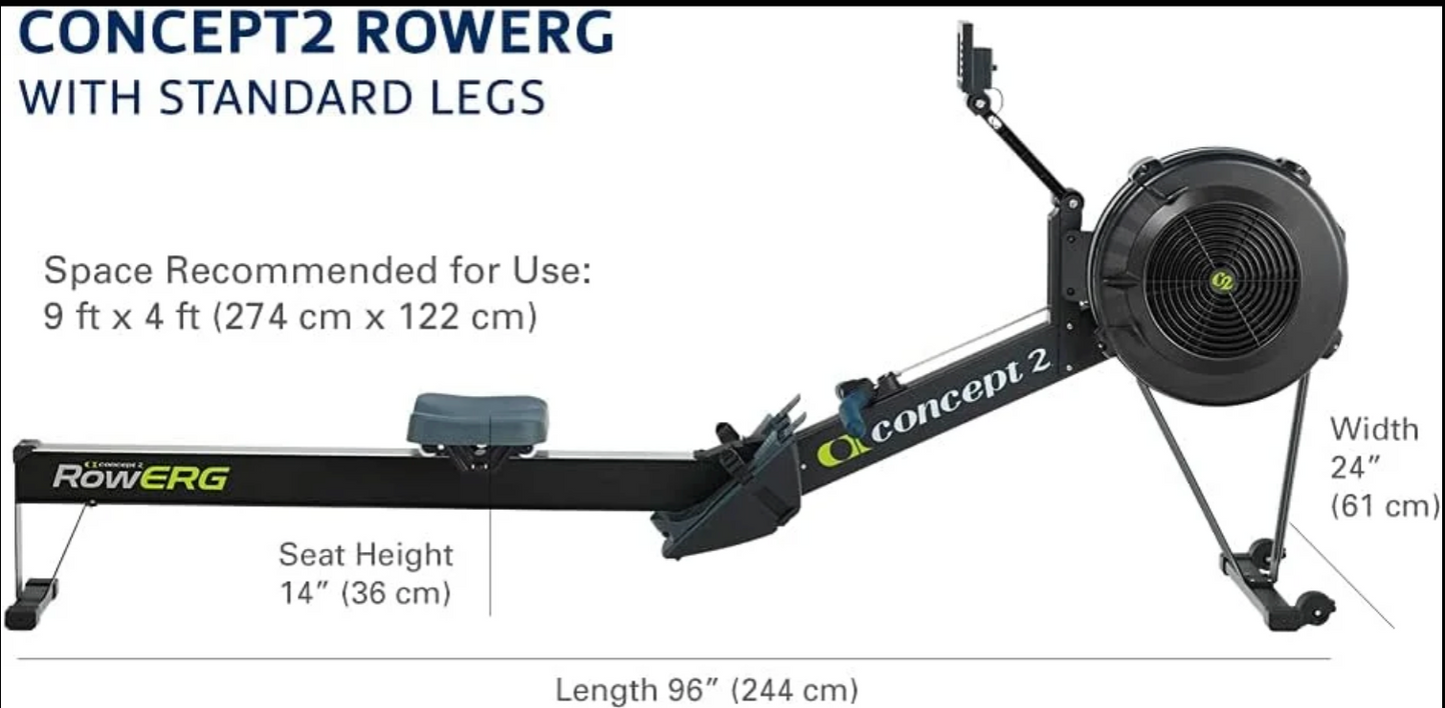 Concept2 RowErg Indoor Rowing Machine – PM5 Monitor, Device Holder, Model D, Adjustable Air Resistance, Easy Storage